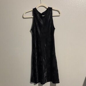 90’s Maurices Black Mini Dress with floral design.